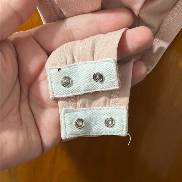 Blue Blush Soft Pink V-Neck Bodysuit - Picture 5 of 5